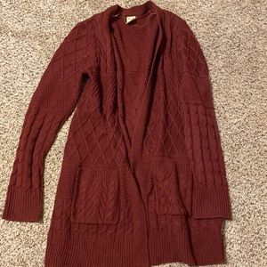 Maroon cardigan